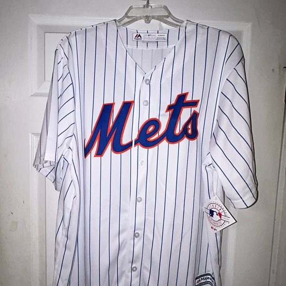 ⚾️🏟️ New York Mets Pinstripe Majestic MLB Baseball Jersey 🏟️⚾️